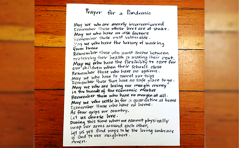 A Note From the Pastor: May 21, 2020